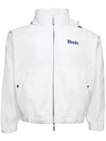 RHUDE veste de sport à logo imprimé - Blanc