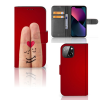 iPhone 13 Mini Wallet Case met Pasjes Liefde - Origineel Romantisch Cadeau