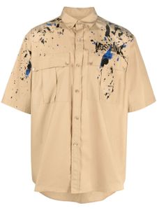 Moschino chemise à imprimé peinture - Marron