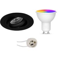 LED Spot Set GU10 - Facto - Smart LED - Wifi LED - Slimme LED - 5W - RGB+CCT - Aanpasbare Kleur - Dimbaar - - thumbnail