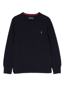 Ralph Lauren Kids sweat à logo brodé - Bleu