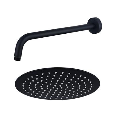 Fortifura Calvi Hoofddouche - 30cm - rond - wandarm 35cm - mat zwart SW1139120/SW720560