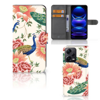 Telefoonhoesje met Pasjes voor Xiaomi Poco X5 Pro | Note 12 Pro 5G Pink Peacock