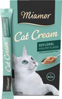 MIAMOR Cat Cream Poultry - Kattensnoepje - 6x15g
