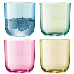 L.S.A. Polka Tumbler 420 ml Pastel Set van 4 Stuks Assorti