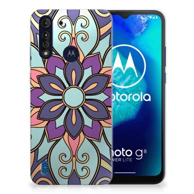 Motorola Moto G8 Power Lite | TPU Case | Purple Flower