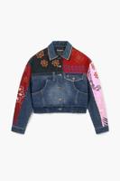 Patchwork spijkerjack - BLUE - XS Patchwork spijkerjack - BLUE - XS