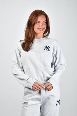 Sporty & Rich trui Heritage Yankees Serif ST071610300GY03 heather gray