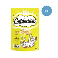 Catisfactions kattensnacks met kaas - kattensnoepjes - 60g x 6 - thumbnail