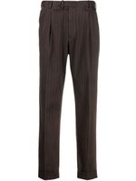 Dell'oglio pantalon fuselé à motif chevrons - Marron