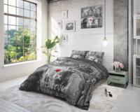 RoyalTextile - Amsterdam 020 Dekbedovertrek - 100% katoen - Antraciet - 140 x 220