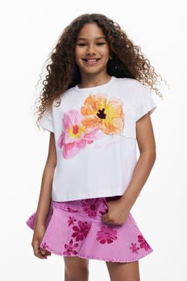 MEISJES BLOEM T-SHIRT - WHITE - 13/14 MEISJES BLOEM T-SHIRT - WHITE - 13/14