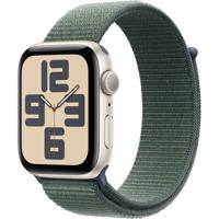 Apple Watch SE (2024) GPS 44 mm Aluminium kast Sport loop Zeegroen