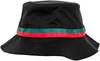 Flexfit FX5003S Stripe Bucket Hat - Black/Fire Red/Green - One Size