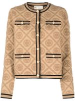 Tory Burch cardigan Kendra en laine - Marron