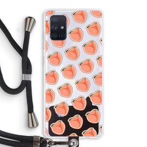 Just peachy: Samsung Galaxy A71 Transparant Hoesje met koord