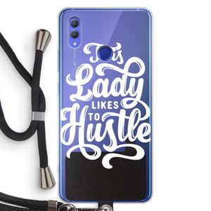 Hustle Lady: Honor Note 10 Transparant Hoesje met koord