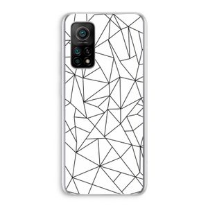 Geometrische lijnen zwart: Xiaomi Mi 10T 5G Transparant Hoesje