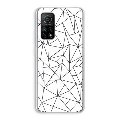 Geometrische lijnen zwart: Xiaomi Mi 10T 5G Transparant Hoesje