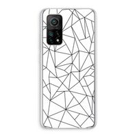 Geometrische lijnen zwart: Xiaomi Mi 10T 5G Transparant Hoesje