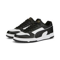 PUMA Rebound Game Low Sneakers Zwart Wit Goud - thumbnail