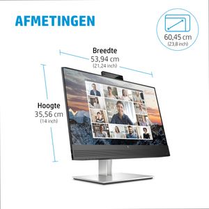 HP E24m G4 LCD-monitor Energielabel F (A - G) 60.5 cm (23.8 inch) 1920 x 1080 Pixel 16:9 5 ms DisplayPort, HDMI, USB-C, USB-A, Audio, stereo (3.5 mm jackplug),