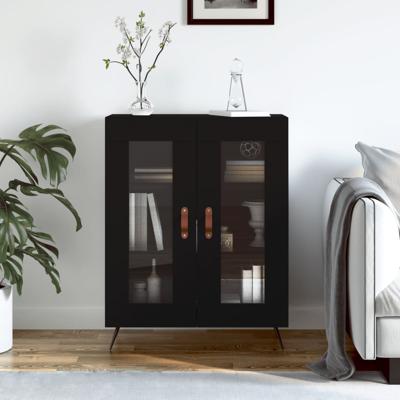 Dressoir 69,5x34x90 cm bewerkt hout zwart