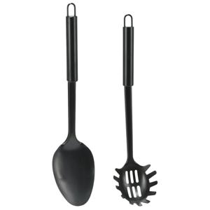 kook/keuken gerei - set van 2x stuks - zwart - RVS - keuken/kook accessoires