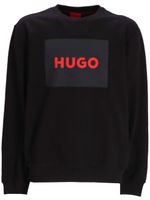 HUGO sweat en maille à logo imprimé - Noir