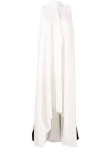 Saiid Kobeisy robe-cape sans manches à coupe longue - Blanc