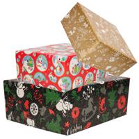 6x Rollen Kerst inpakpapier/cadeaupapier 2,5 x 0,7 meter - Cadeaupapier - thumbnail