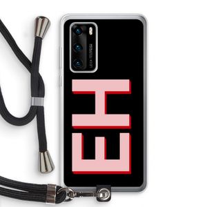 Monogram: Huawei P40 Transparant Hoesje met koord