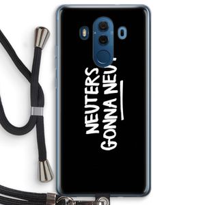 Neuters (zwart): Huawei Mate 10 Pro Transparant Hoesje met koord