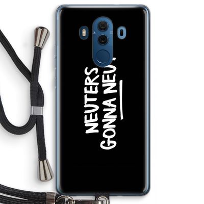 Neuters (zwart): Huawei Mate 10 Pro Transparant Hoesje met koord