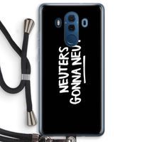 Neuters (zwart): Huawei Mate 10 Pro Transparant Hoesje met koord