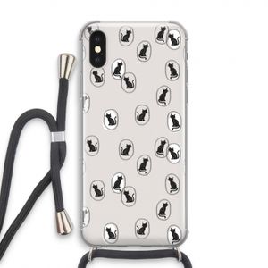 Miauw: iPhone XS Transparant Hoesje met koord