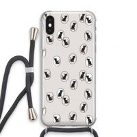 Miauw: iPhone XS Transparant Hoesje met koord