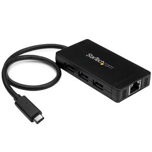 StarTech.com 3-Poorts USB 3.0 Hub met USB-C en Gigabit Ethernet Inclusief voedingsadapter