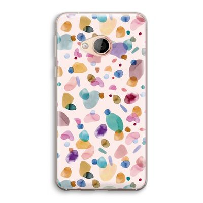 Terrazzo Memphis Pink: HTC U Play Transparant Hoesje