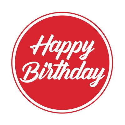 Bierviltjes/onderzetters Happy Birthday - 10x stuks - rood - D10 cm - Verjaardag versiering