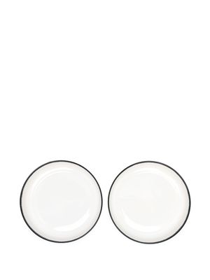 Ann Demeulemeester X Serax lot de 2 assiettes à bords contrastants - Blanc