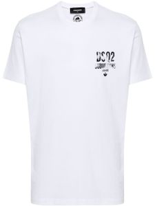 DSQUARED2 t-shirt en coton à logo imprimé - Blanc