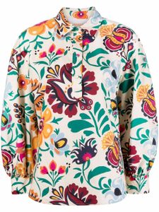 La DoubleJ chemise Poet à fleurs - Tons neutres