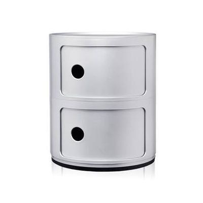 Kartell Componibili  Kast - 2 Modules - Mat Zilver