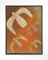 Urban Cotton Wandkleed 'Bird Rise' 145 x 190cm in Floating Frame - black