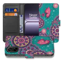 Cirkels en Vlinders Book Case Hoesje voor OnePlus Nord CE 5 met Pasjes