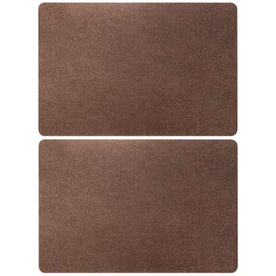 Rechthoekige placemat koper met glitters 43,5 x 28,5 cm