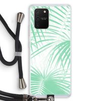 Palmbladeren: Samsung Galaxy S10 Lite Transparant Hoesje met koord