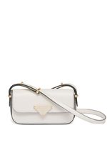 Prada sac porté épaule Emblème en cuir - Blanc