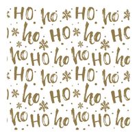 Daisy kerst thema servetten - 20x st - 33 x 33 cm - HohoHo - wit/goud